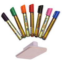Artline 157 Karışık Renk 4 Adet Yazı Tahtası Kalemi ve Küçük Silgi